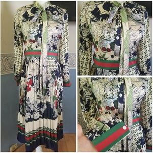 Gorgeous Modest Midi Dress Gucci Colors New